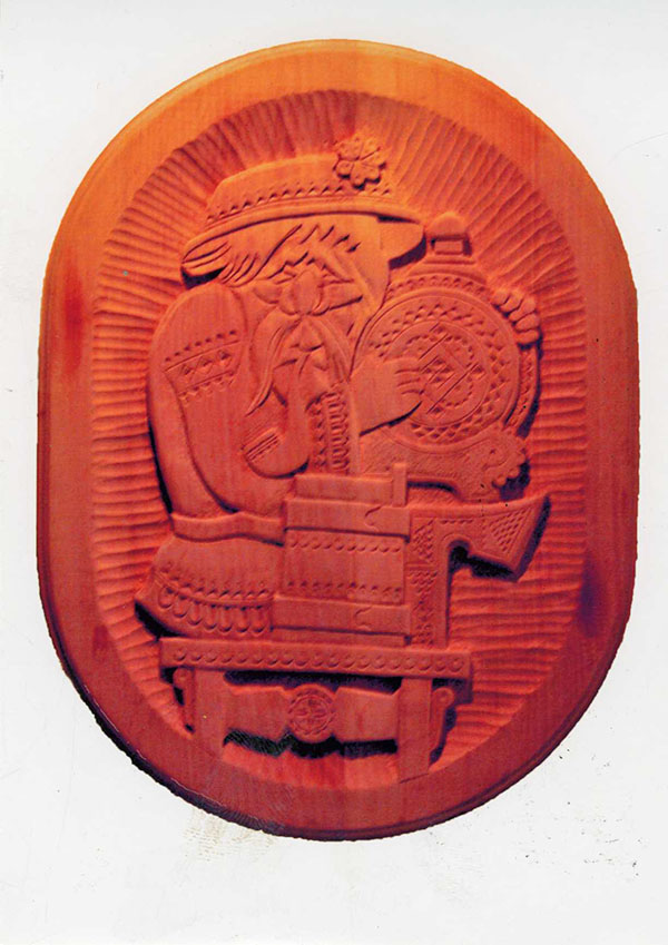 Декоративний пласт «Старий майстер». 2006. Дерево, сухе різьблення